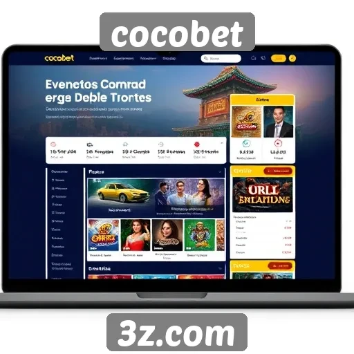 Interface do usuário no site cocobet